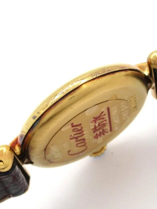 Cartier Must Colisee Vermeil W1000653 0***** 5***** Bordeaux Wrist Watch main image 10